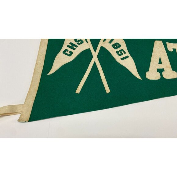 VTG 1951 Catholic High School Baton Rouge, Louisiana - "ATTENDANCE" Felt Pennant - Picture 4 of 8